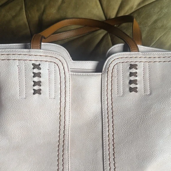 Montana West Women’s Light Pink Tote Bag with Contrast Brown Leather Handles - Picture 5 of 10